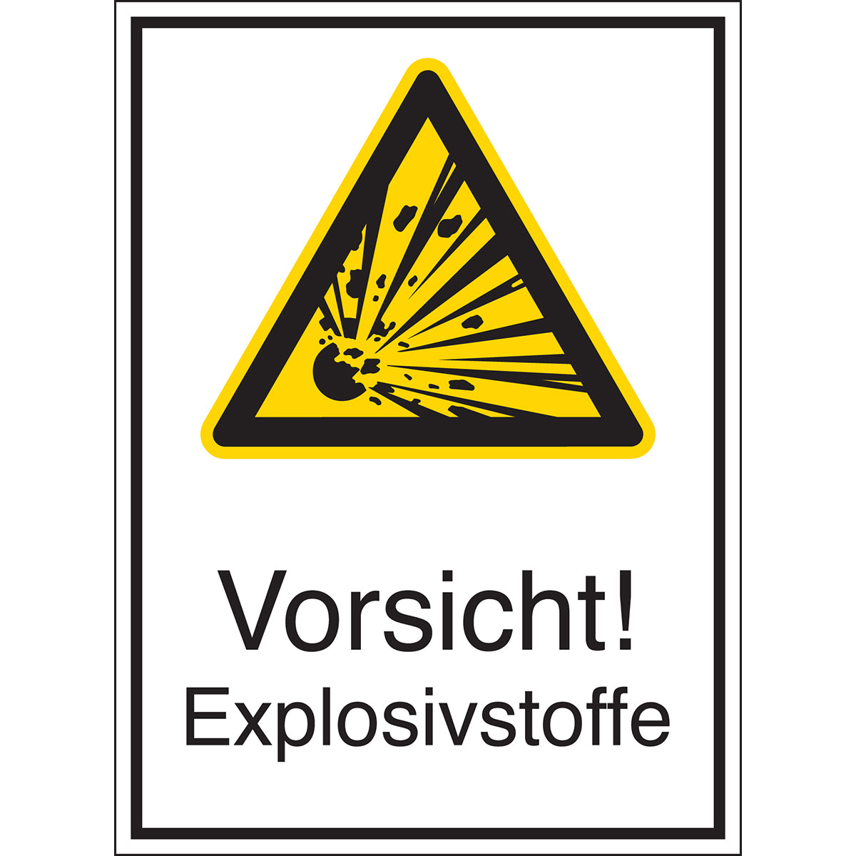 Panneaux d'avertissement - Attention ! Explosifs
