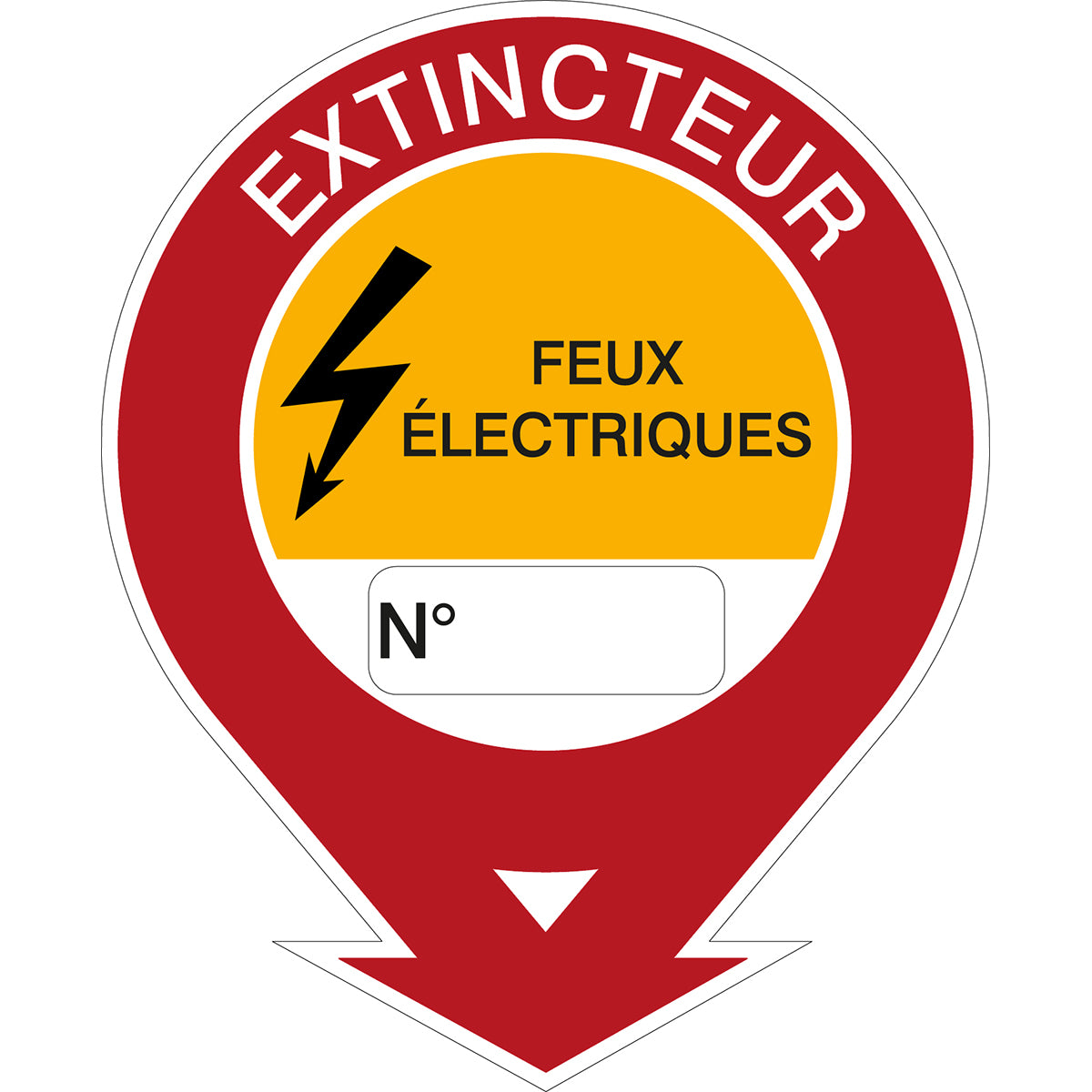 Brandsicherheitspiktogramm – Feuerlöscher elektrisches Feuer