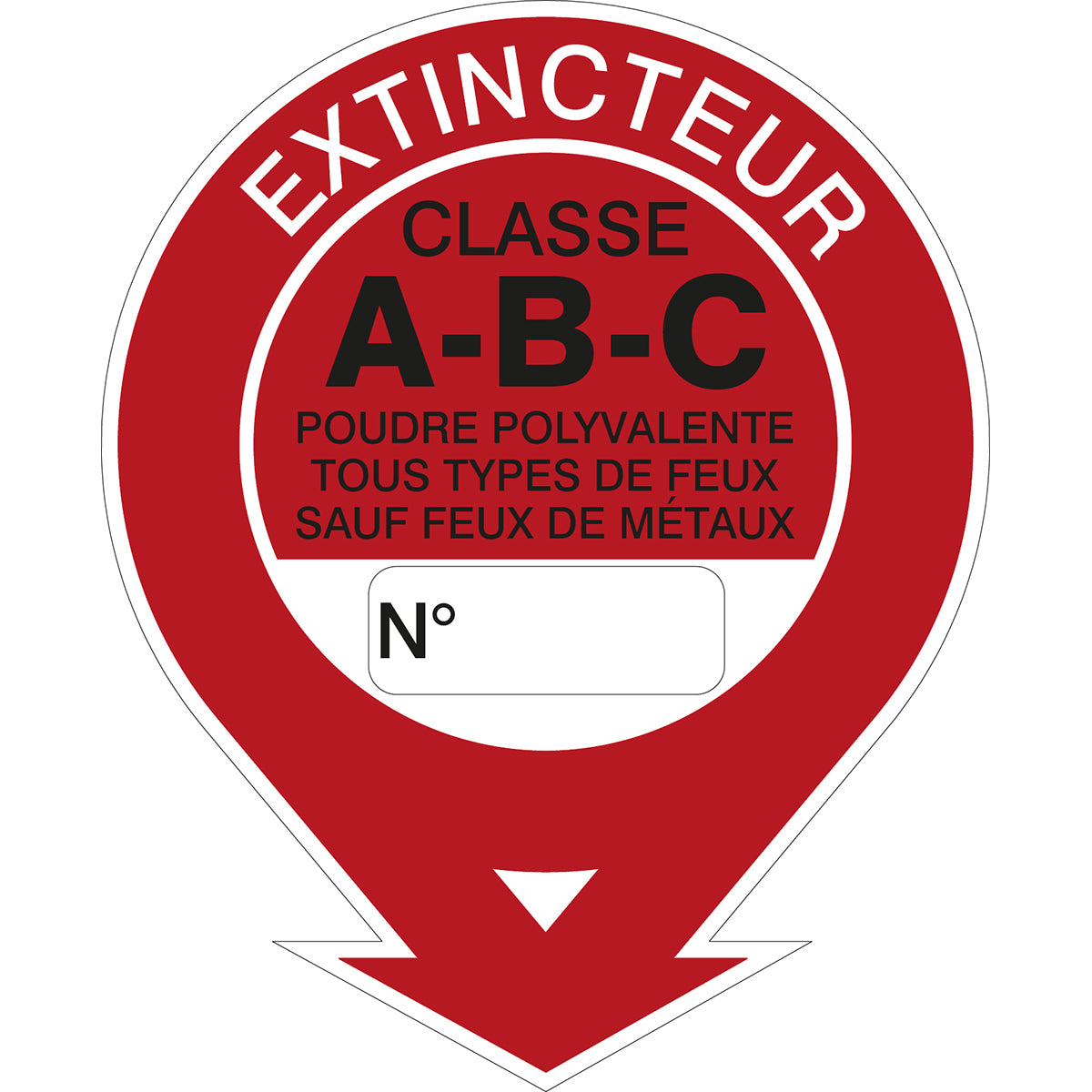 Brandsicherheitspiktogramm – Feuerlöscher Klasse A-B-C