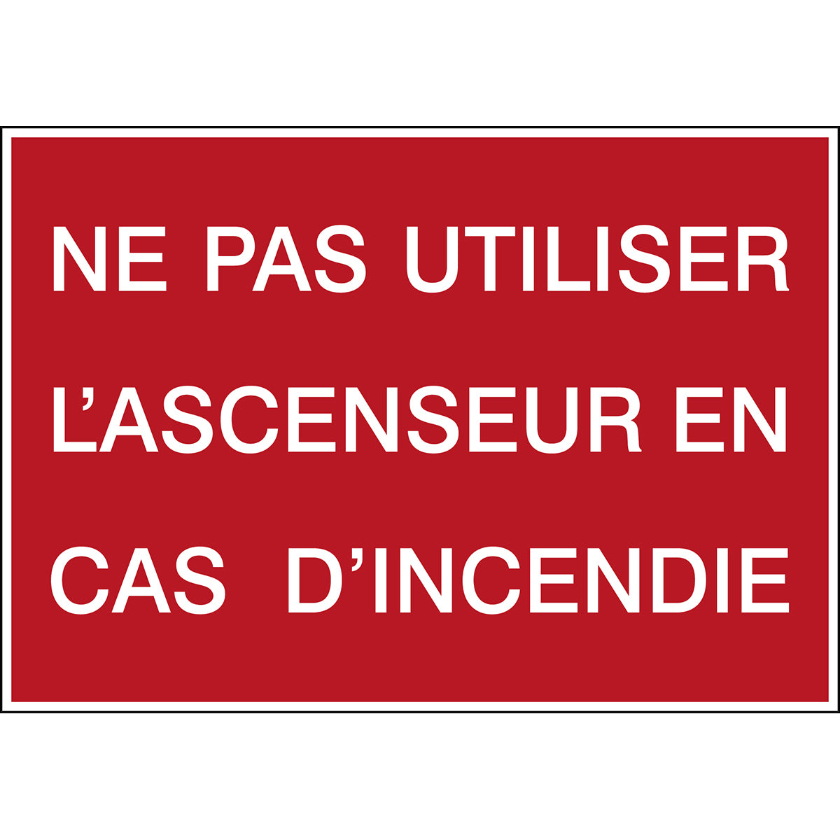 Brandsicherheitspiktogramm – Fahrstuhl im Brandfall nicht benutzen