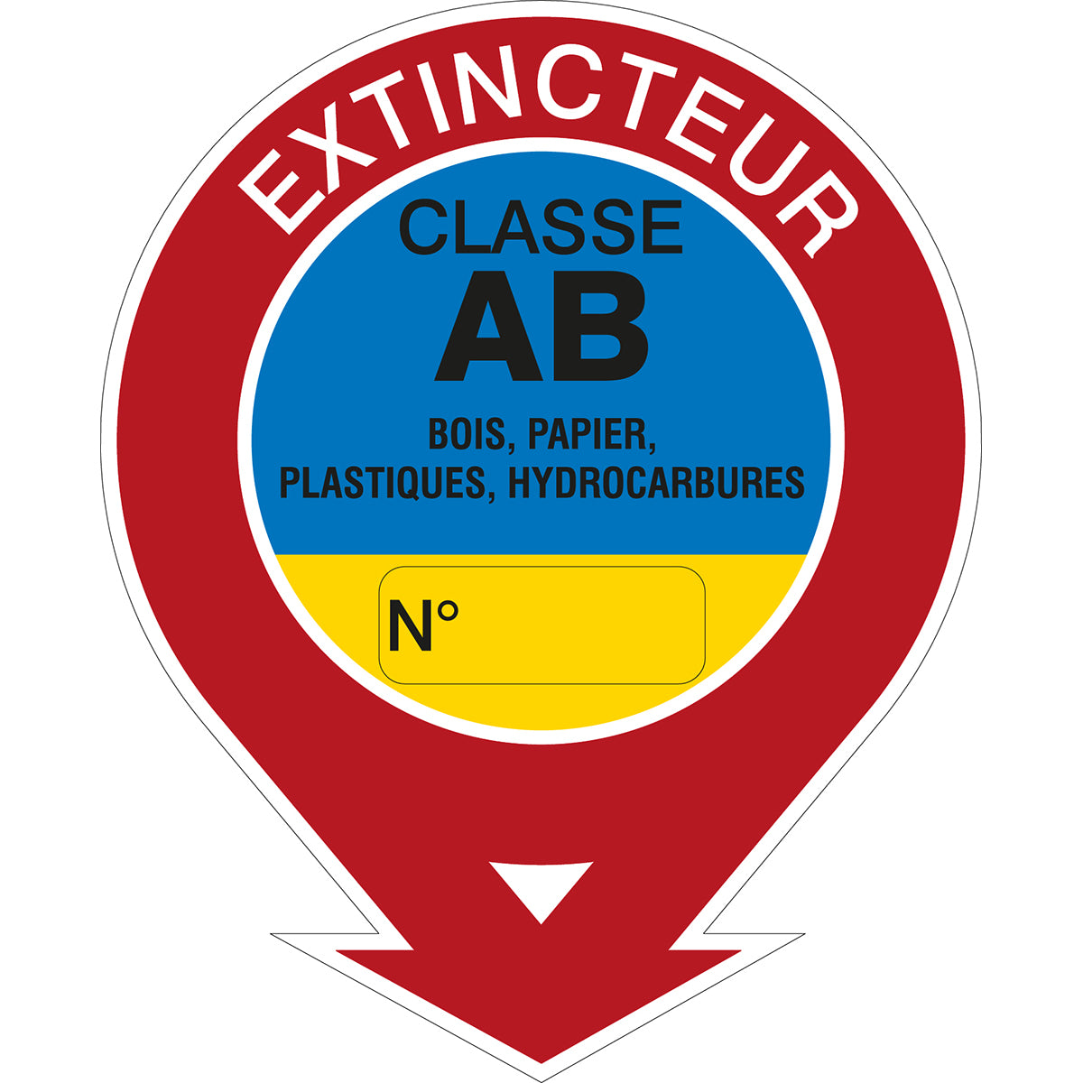 Brandsicherheitspiktogramm – Feuerlöscher Klasse AB