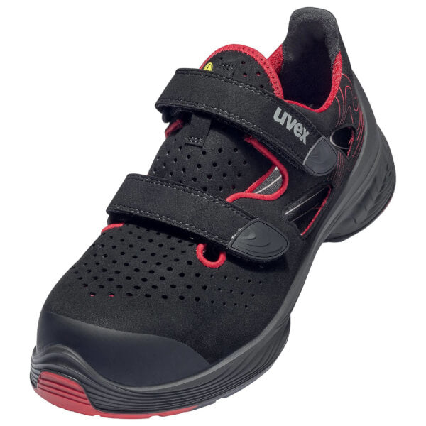 uvex 1 G2 Sicherheitssandale 68362 S1P SRC rot schwarz