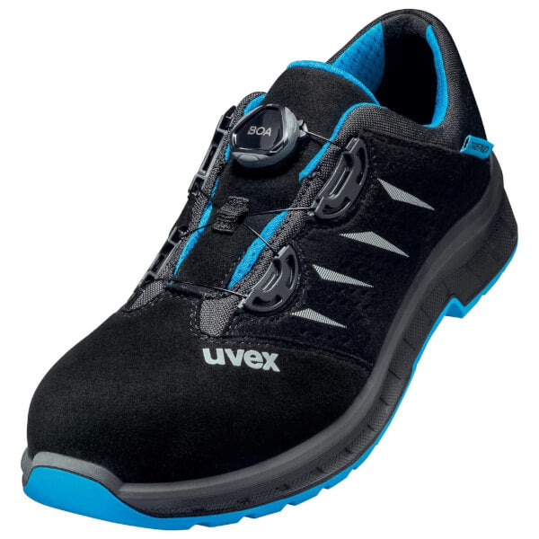 uvex 2 trend gelochter Sicherheitshalbschuh 69382 S1P SRC BOA grau schwarz