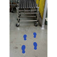 Fussabdrucke - Blaue Toughstripe Polyester