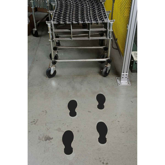 Fussabdrucke - Schwarze Toughstripe Polyester