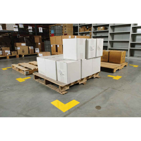 Eckemarkierung - Ls - 50,8mm  x 127mm Gelbe Toughstripe Floor Marking Polyester