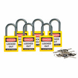 Kompakte Brady Sicherheitsschlösser mit einem Bügel von 25 mm - Keyed Different