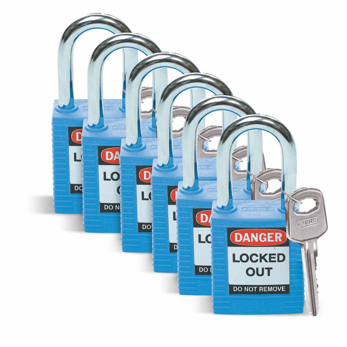 38 mm, Sicherheitsschlösser, Blau (6 Stück/Packung)