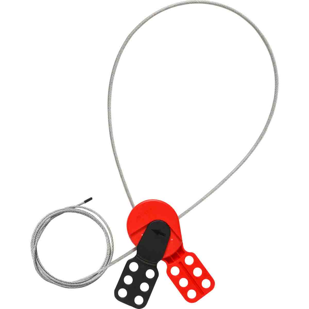 SAFELEX Universelle Kabelverriegelung - beschichtetes Stahlkabel, 2 m