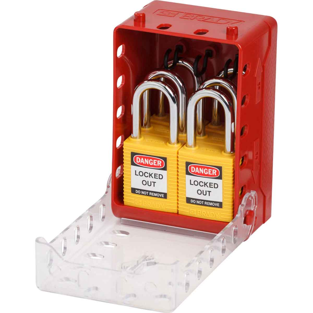 Ultrakompakter Verschlusskasten + 6 gelbe KD-Schlösser