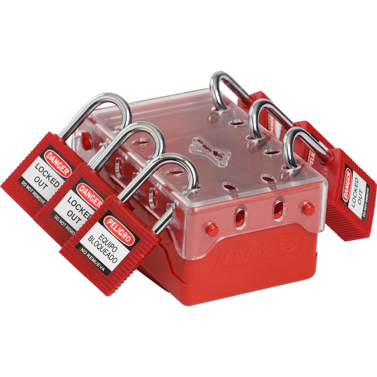 Ultrakompakter Verschlusskasten + 6 rote KA-Schlösser