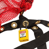 Lockable mesh cover, red, confined space - XL