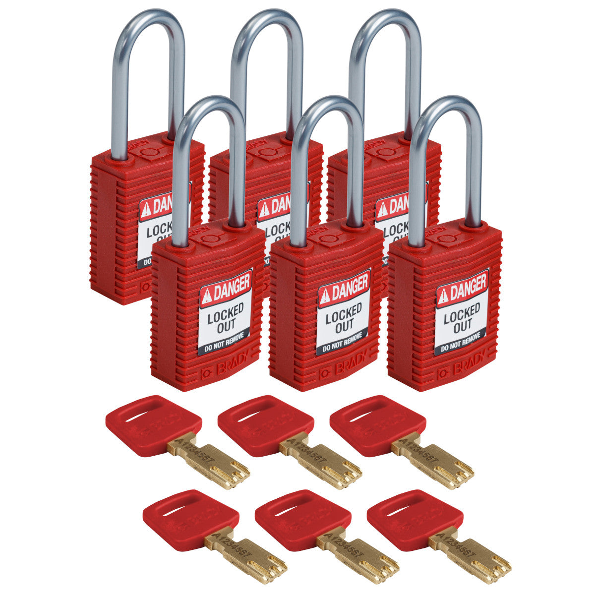 SafeKey Compact Nylon-Vorhängeschlösser mit Aluminiumbügel für Lockout-Anwendungen