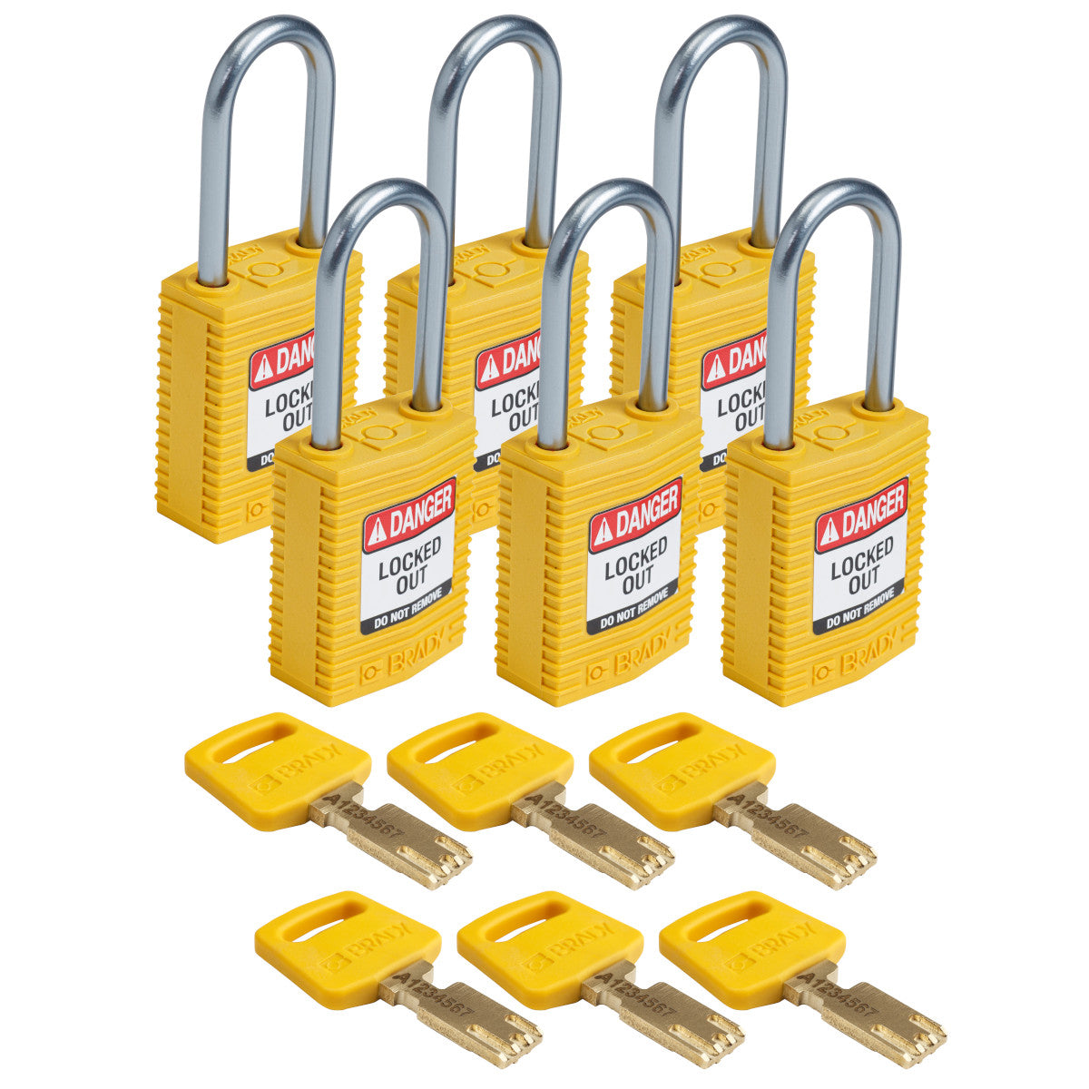 SafeKey Compact Nylon-Vorhängeschlösser mit Aluminiumbügel für Lockout-Anwendungen