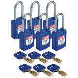 SafeKey Compact Nylon-Vorhängeschlösser mit Aluminiumbügel für Lockout-Anwendungen