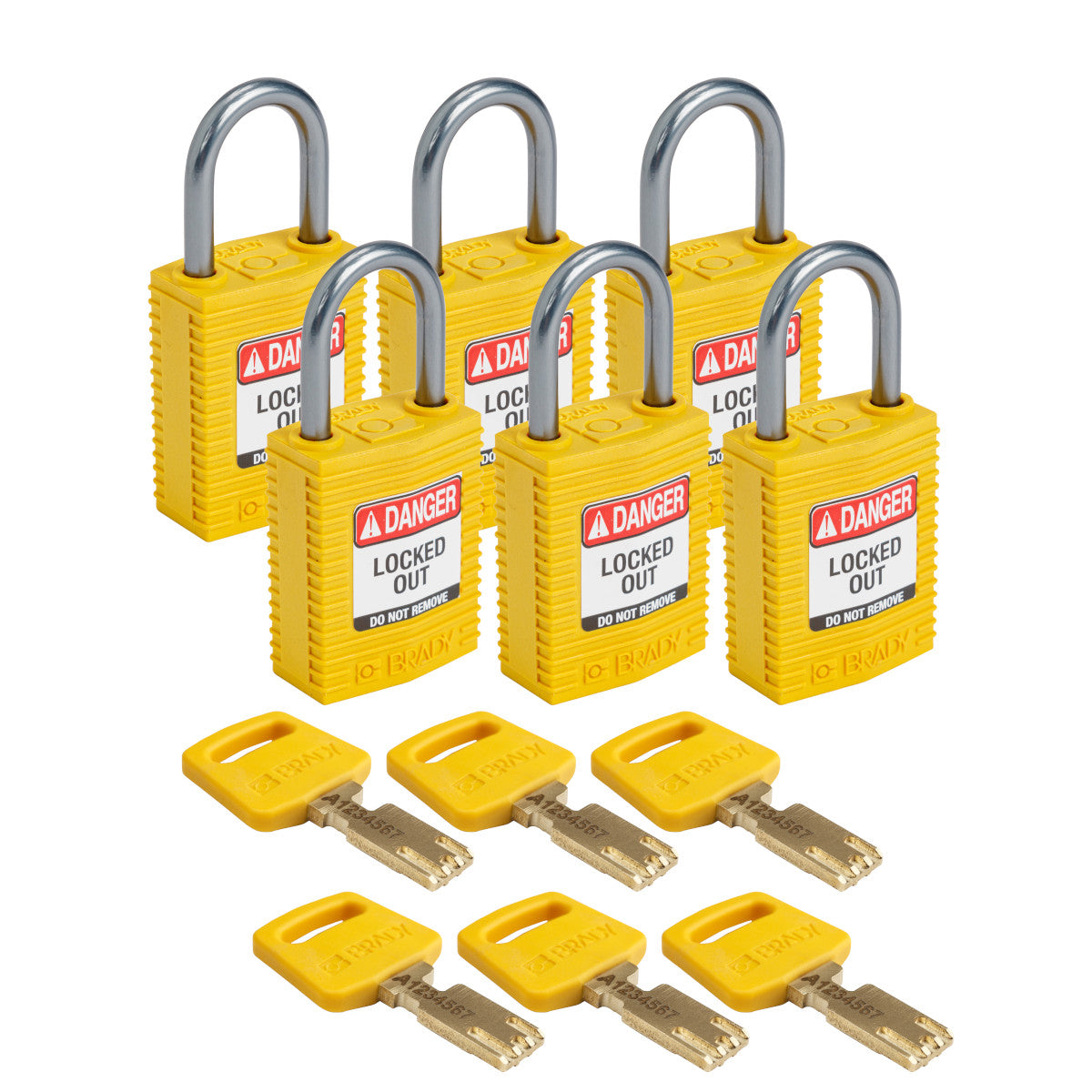 SafeKey Compact Nylon-Vorhängeschlösser mit Aluminiumbügel für Lockout-Anwendungen