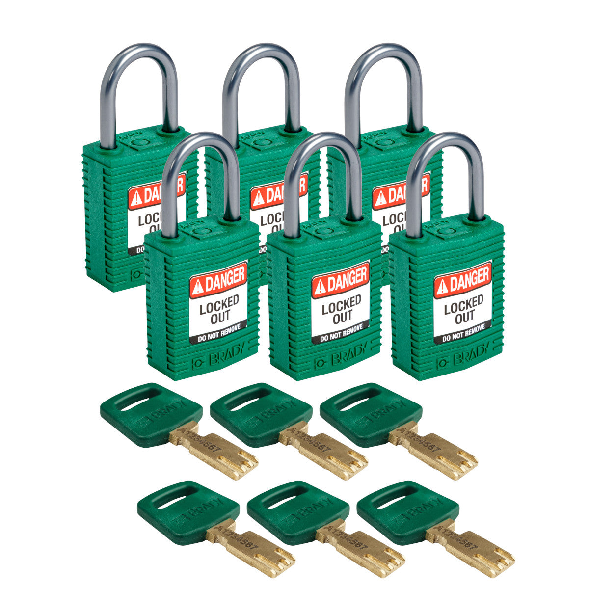 SafeKey Compact Nylon-Vorhängeschlösser mit Aluminiumbügel für Lockout-Anwendungen
