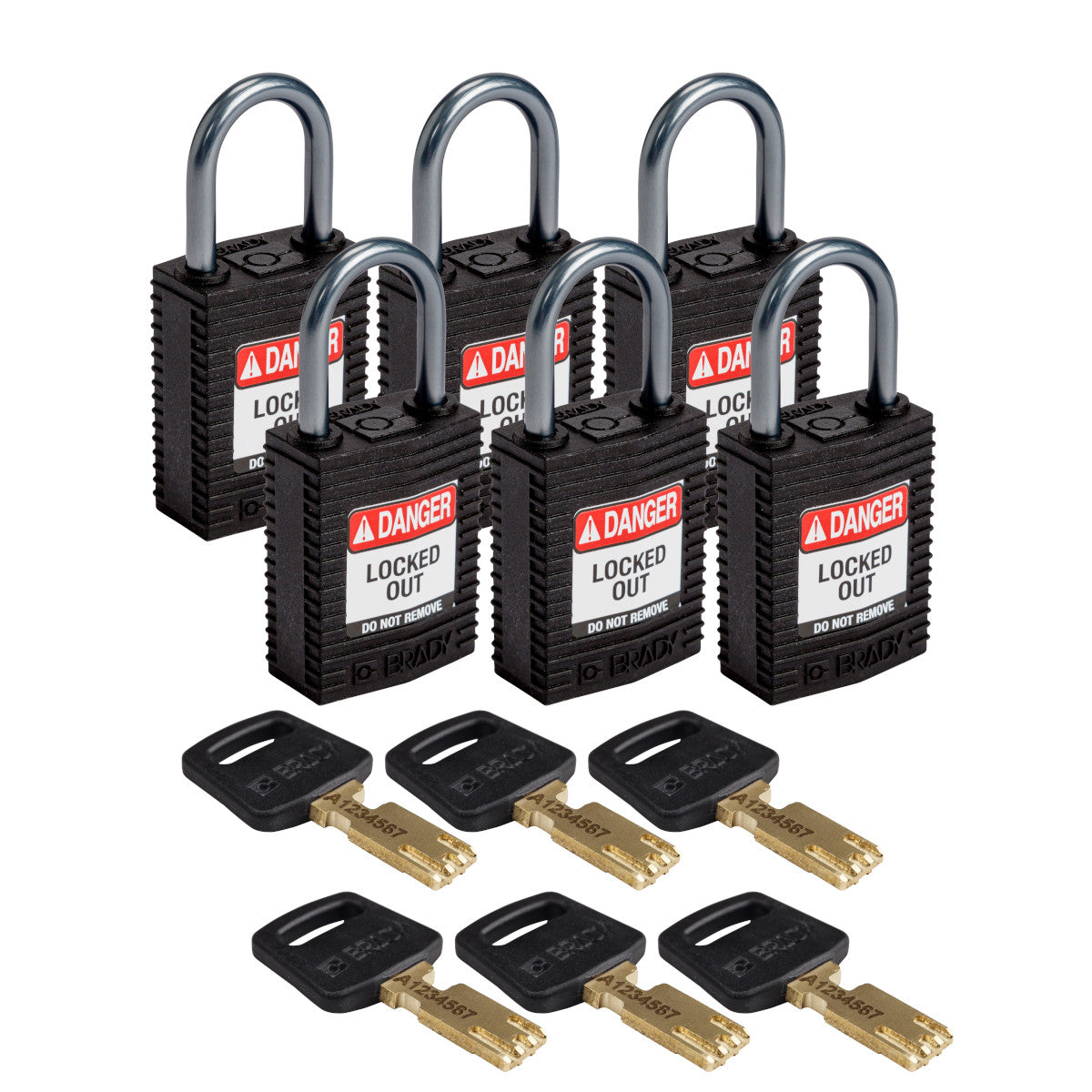 SafeKey Compact Nylon-Vorhängeschlösser mit Aluminiumbügel für Lockout-Anwendungen
