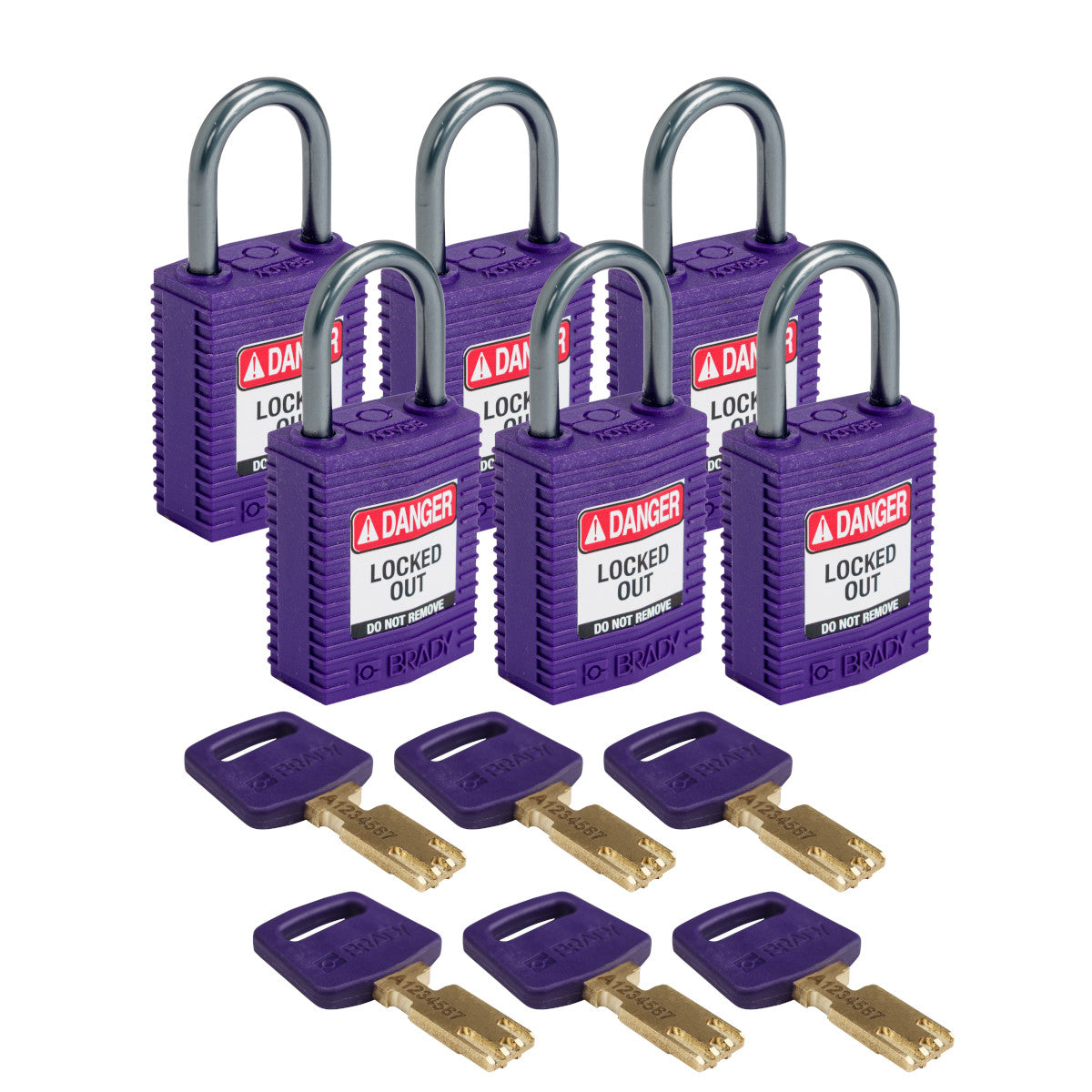 SafeKey Compact Nylon-Vorhängeschlösser mit Aluminiumbügel für Lockout-Anwendungen