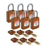 SafeKey Compact Nylon-Vorhängeschlösser mit Aluminiumbügel für Lockout-Anwendungen