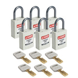 SafeKey Compact Nylon-Vorhängeschlösser mit Aluminiumbügel für Lockout-Anwendungen