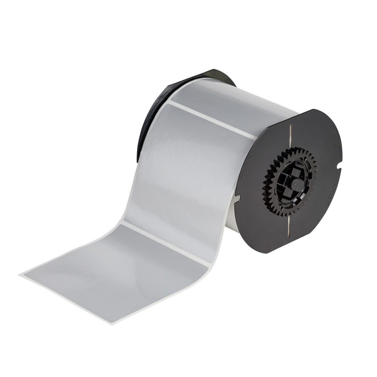 B33 Etiketten aus metallisiertem Polyester, glänzend, mit 2 mil Klebstoff