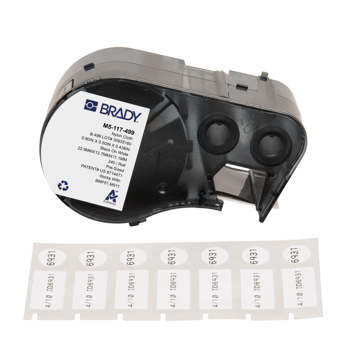 Étiquettes pour imprimantes d'étiquettes M510/BMP51/M511