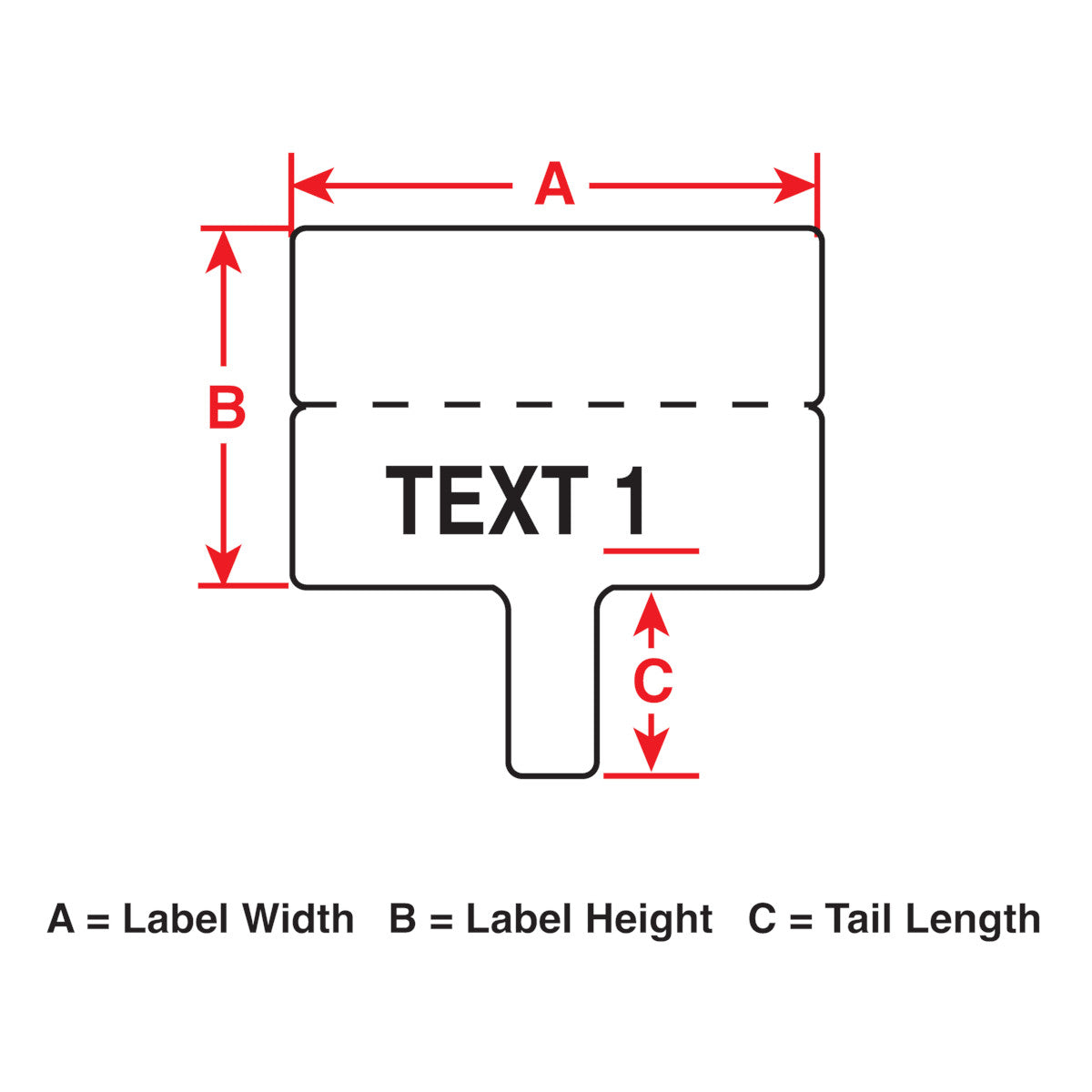 T or P label flags made of polypropylene with a matt surface for M710 and BMP71