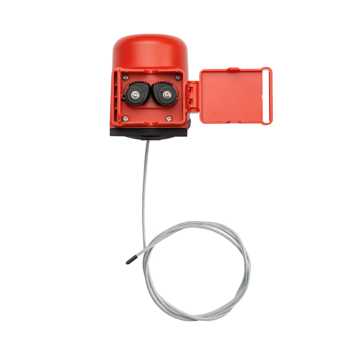 Shut-off of valves without handle using a cable