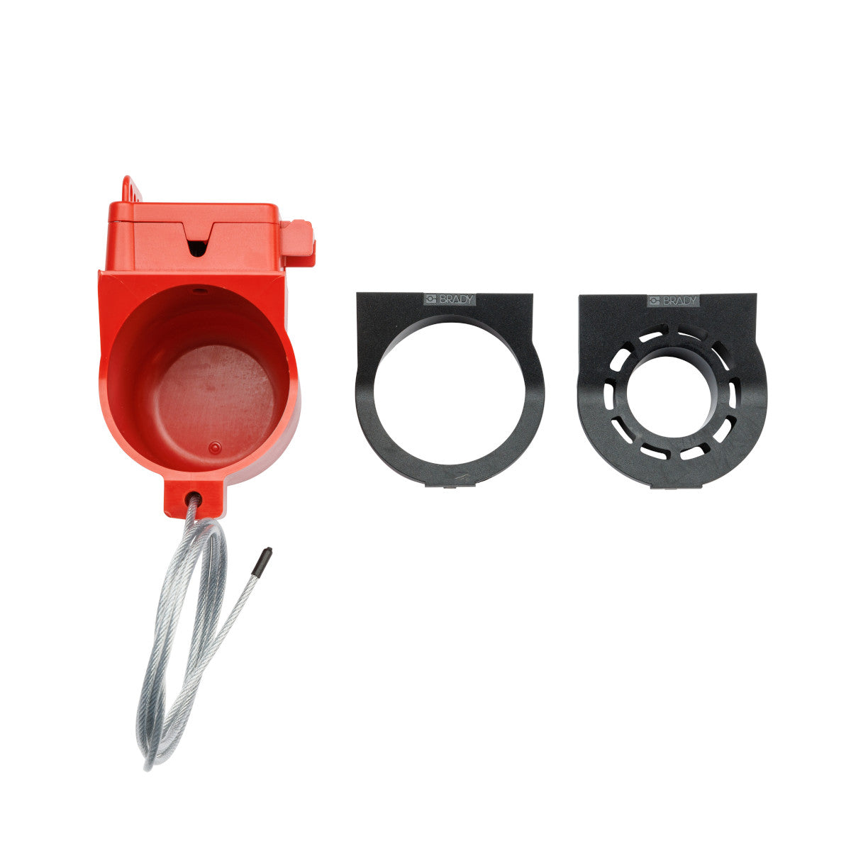 Shut-off of valves without handle using a cable