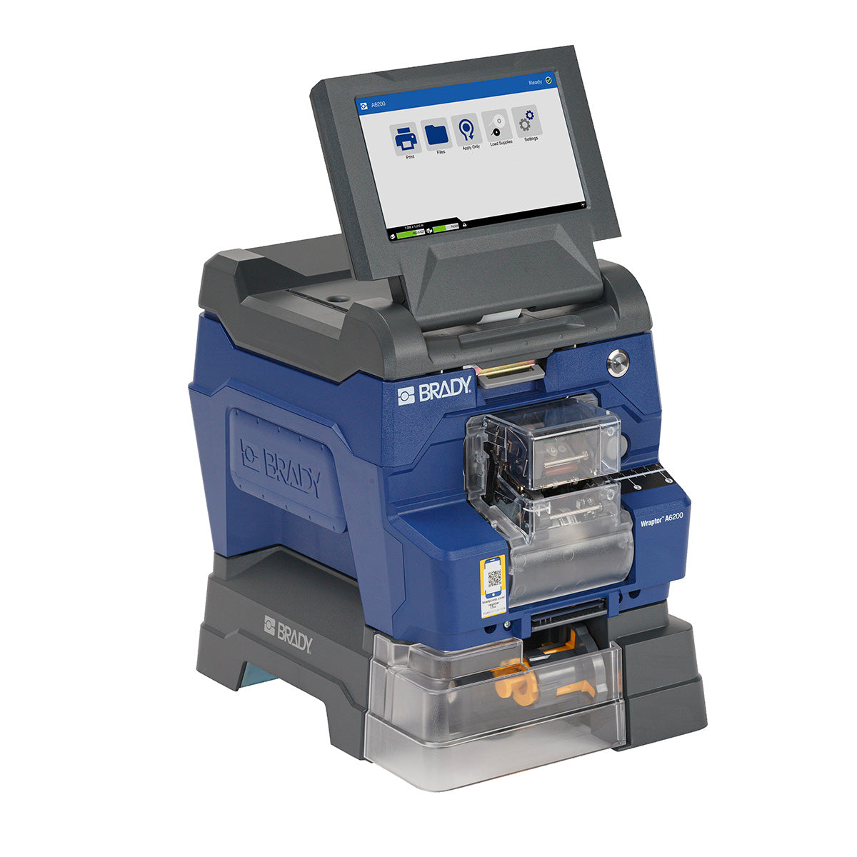 BradyPrinter Wraptor™ A6200 Wickeletiketten-Druckapplikator und Aufwickler-Set WIFI - EMEA