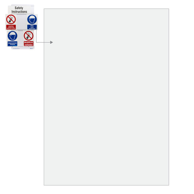 Sicherheits-Einschubschilder – Blanko-Einschubschilder