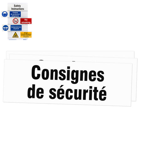 Sicherheits-Einschubschilder – Titel mit SICHERHEITSANWEISUNGEN