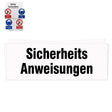 Sicherheits-Einschubschilder – Titel mit SICHERHEITSANWEISUNGEN