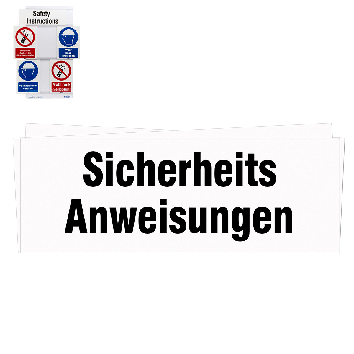 Sicherheits-Einschubschilder – Titel mit SICHERHEITSANWEISUNGEN