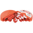 Absperr-Set für Durchgangsventile – rot