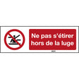 ISO Sicherheitskennzeichnung - Nicht aus Rodelschlitten herausstrecken