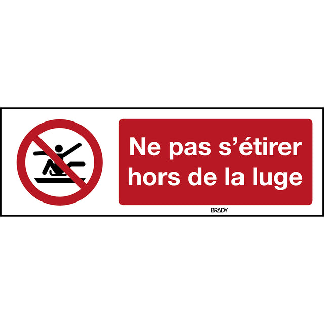 ISO Sicherheitskennzeichnung - Nicht aus Rodelschlitten herausstrecken