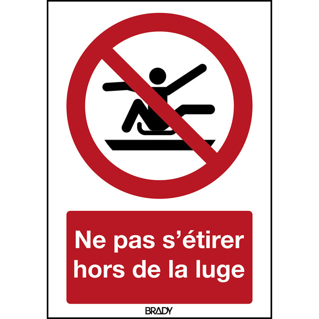 ISO Sicherheitskennzeichnung - Nicht aus Rodelschlitten herausstrecken