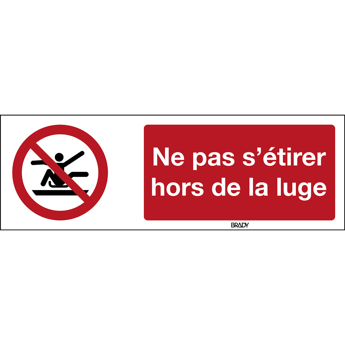 ISO Sicherheitskennzeichnung - Nicht aus Rodelschlitten herausstrecken