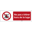 ISO Sicherheitskennzeichnung - Nicht aus Rodelschlitten herausstrecken
