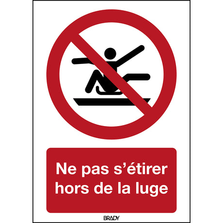 ISO Sicherheitskennzeichnung - Nicht aus Rodelschlitten herausstrecken