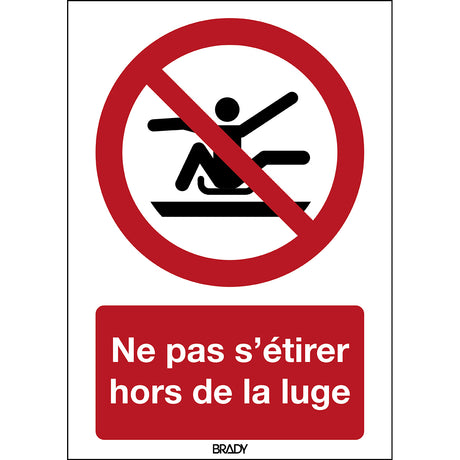 ISO Sicherheitskennzeichnung - Nicht aus Rodelschlitten herausstrecken