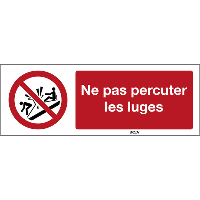 ISO Sicherheitskennzeichnung - Rodelschlitten nicht rammen