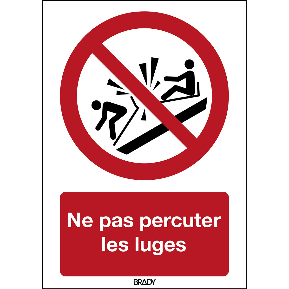 ISO Sicherheitskennzeichnung - Rodelschlitten nicht rammen