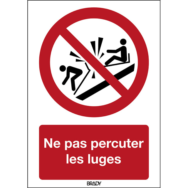 ISO Sicherheitskennzeichnung - Rodelschlitten nicht rammen