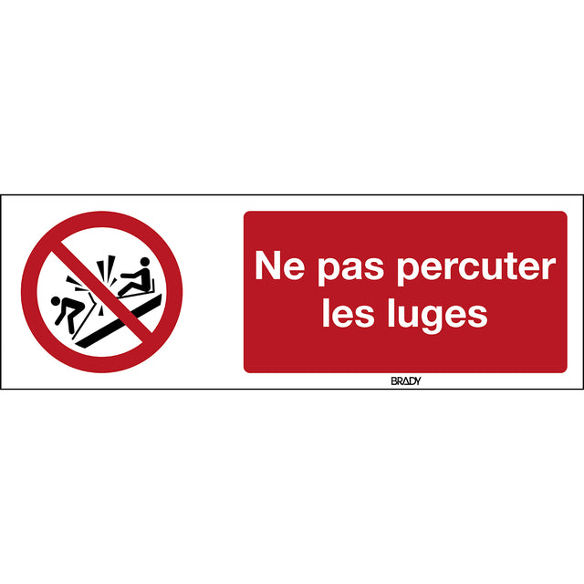 ISO Sicherheitskennzeichnung - Rodelschlitten nicht rammen