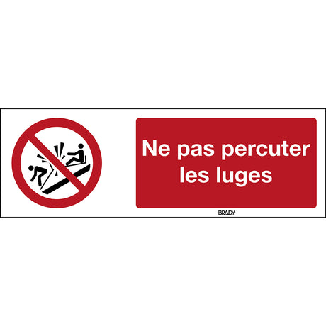 ISO Sicherheitskennzeichnung - Rodelschlitten nicht rammen