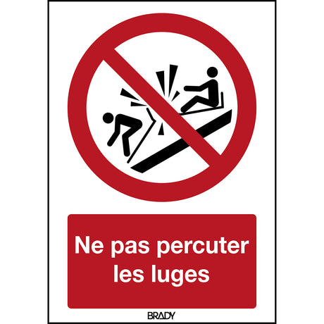 ISO Sicherheitskennzeichnung - Rodelschlitten nicht rammen