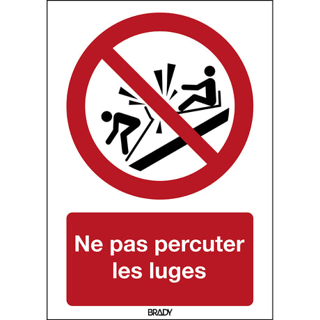 ISO Sicherheitskennzeichnung - Rodelschlitten nicht rammen